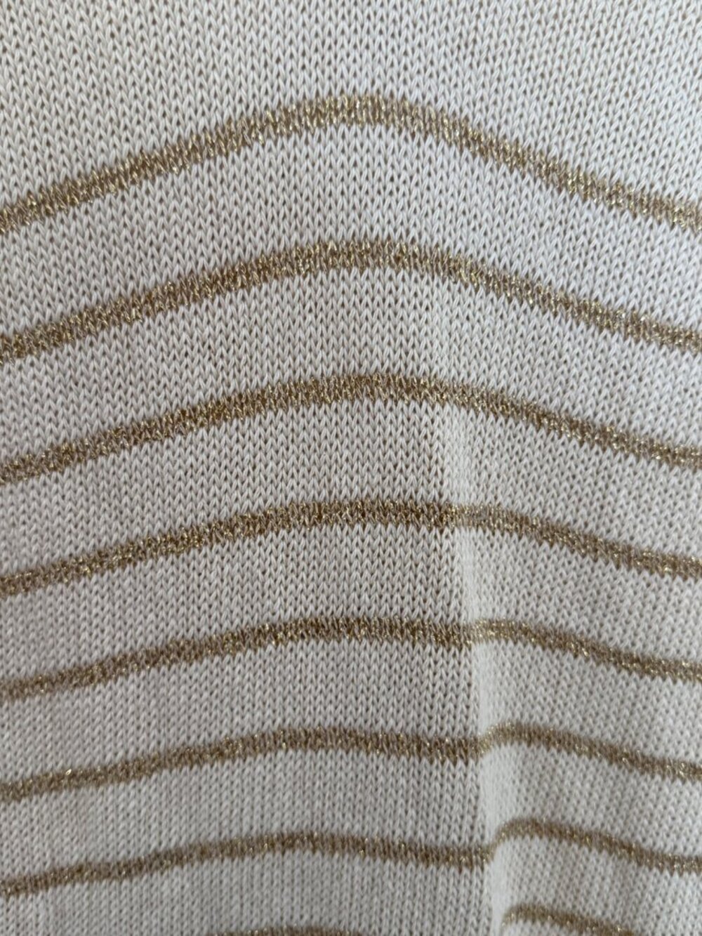 Floris Knit Sleeveless Sweater Dress Cover Up Cream Gold Coastal Beach M/L - Picture 4 of 9